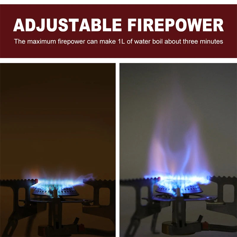 Widesea Camping Gas Stove – Strong Fire Outdoor Tourist Burner & Survival Cooker